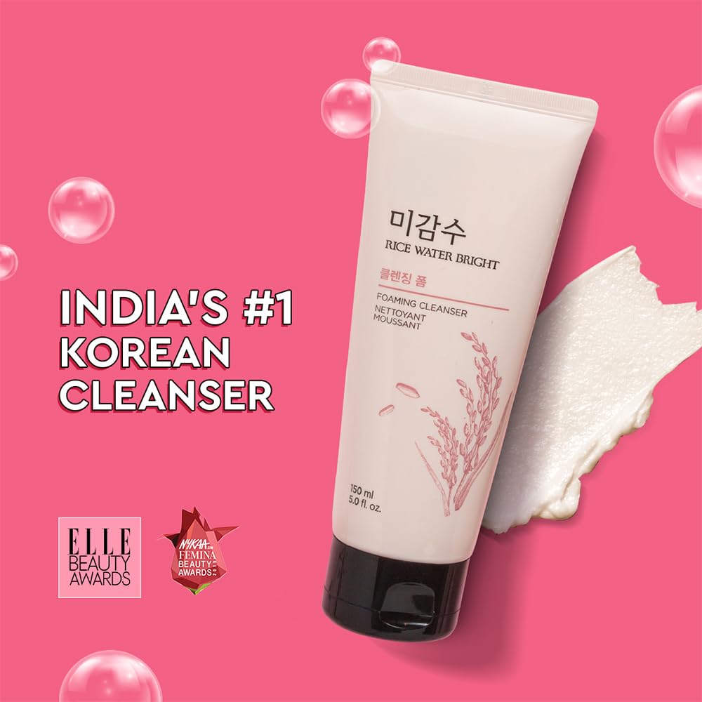 Korean Rice Water Bright Cleansing Foam - For All Skin Types