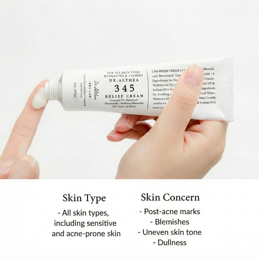 Dr. Althea 345 Relief Cream 50ml – Soothing Barrier Repair Gel-Cream for Acne-Prone & Sensitive Skin