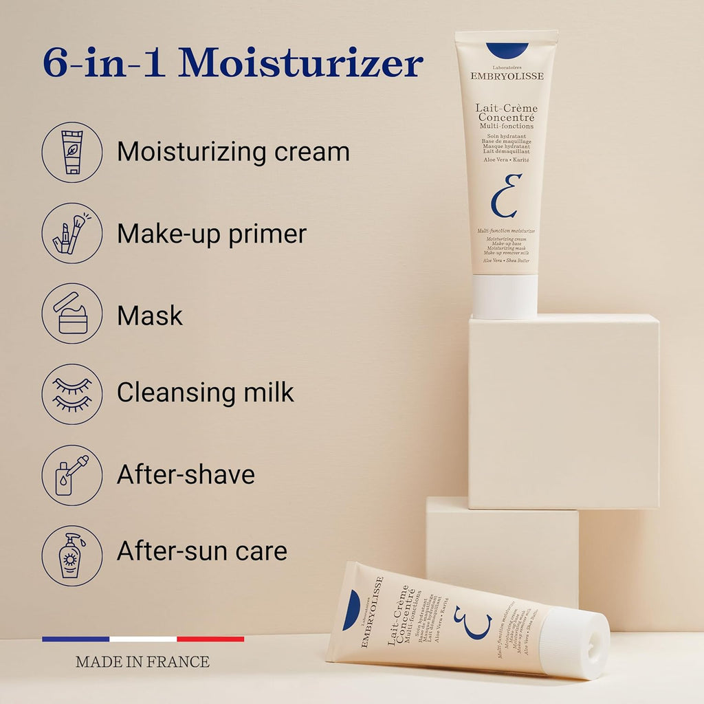 Embryolisse Lait Crème Sensitive Moisturizer - Hypoallergenic Face & Body Cream for All Skin Types With Aloe Vera & Shea Butter
