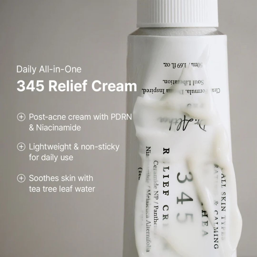 Dr. Althea 345 Relief Cream 50ml – Soothing Barrier Repair Gel-Cream for Acne-Prone & Sensitive Skin