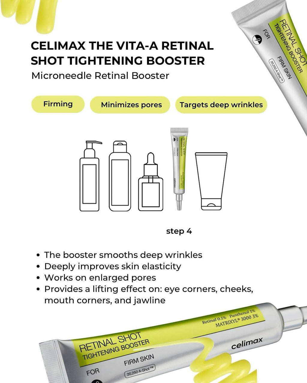 Celimax Retinal Shot Tightening Booster - Anti-Aging Korean Cream | Imported from Korea